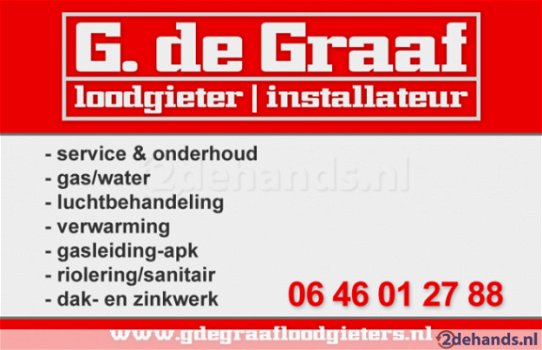 Loodgieter in Haarlem, Heemstede spoed G. de Graaf plumber - 2