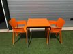 Tuinset 2x Fiona stoelen en tafel in lime of oranje SALE - 2 - Thumbnail