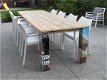 Steigerhouten tafel met bouwbord poten STUNT - 3 - Thumbnail