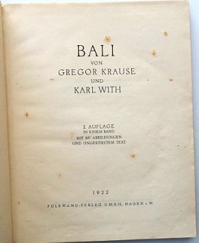 Bali 1922 Krause - 176 platen met foto's Nederlands-Indië - 3