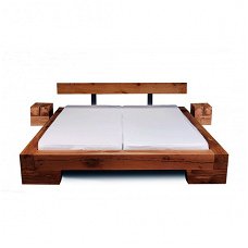 Eiken 2 persoons bed. NIEUW op maat.