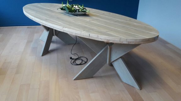 Steigerhouten tafel, eettafel op maat gemaakt. Heel veel keus NIEUW - 3