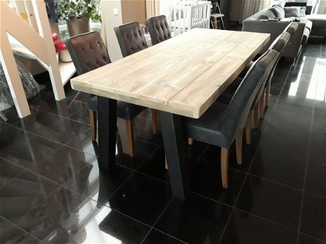 Steigerhouten tafel, eettafel op maat gemaakt. Heel veel keus NIEUW - 5