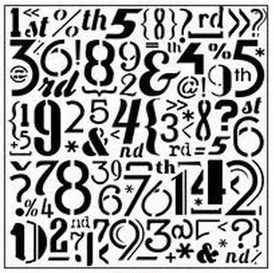 NIEUW Stencil Numbers oa leuk voor in Planner of Journal - 1