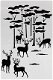NIEUW Stencil Forest Deer Winter. - 1 - Thumbnail