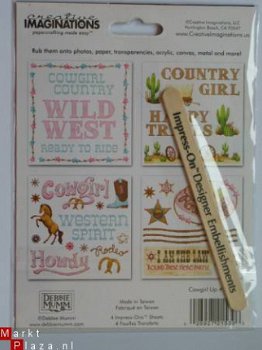 creative imagination rubon kit cowgirl up - 2