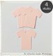 Labels baby truitje licht roze 5x5cm 4 st Baby Shower tags - 1 - Thumbnail