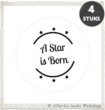 Labels baby truitje licht roze 5x5cm 4 st Baby Shower tags - 5