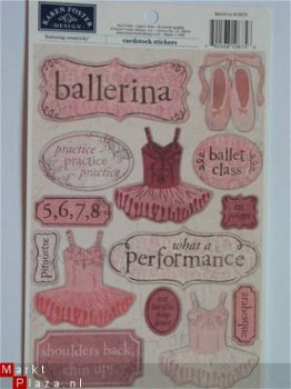 karen foster cardstock scrapboekstickers ballerina - 1