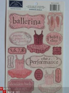 karen foster cardstock scrapboekstickers ballerina