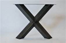 Stalen tafelpoten, industriele poten, unieke X poten
