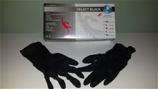 Latex Handschoenen zwart 100st  maten XS- S- M- L