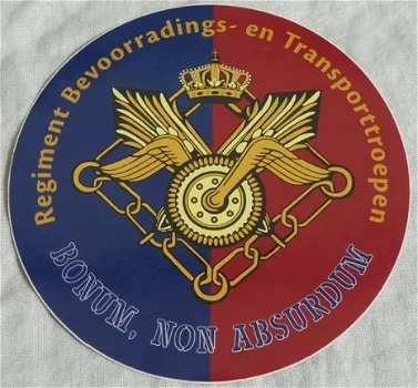 Sticker, Regiment Bevoorradings- en Transporttroepen, Koninklijke Landmacht, vanaf 2005.(Nr.1) - 0