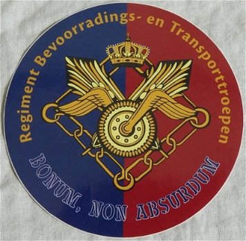 Sticker, Regiment Bevoorradings- en Transporttroepen, Koninklijke Landmacht, vanaf 2005.(Nr.1) - 1