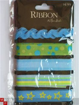 the paper studio ribbon blue/green - 1