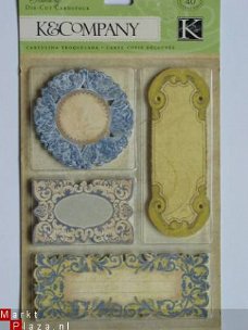 K&Company cardstock tags blue awning