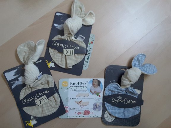 +1462 Keptin jr Knotties knuffeldoek Organic Cotton - nr. 1