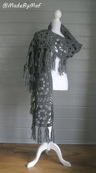 Stoere sjaal (handmade gehaakt) - 1