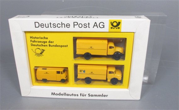 1:87 Ho Brekina 902063 Serie 5 Historische Fahrzeuge der Deutsche Bundespost 3x Mercedes MB - 1