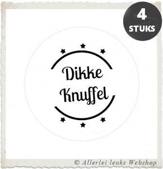 Kraft stickers rond thank you 35mm 4 st hobby hobbymaterialen bedankt - 8