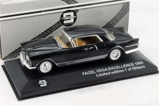 1:43 Triple 9 Facel Vega Excellence 1960 zwart (Ixo) - 1
