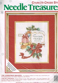 NEEDLE TREASURES BORDUURPAKKET , THE CHRISTMAS MAILBOX - 1