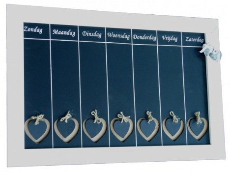 Grote weekplanner met harten NIEUW - 1