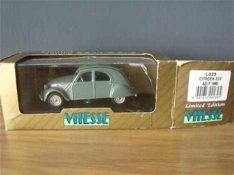 1:43 oude Vitesse L023 Citroën 2cv AZLP 1960 grijs (barst is case) - 1