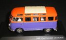 1:43 Yatming VW Volkswagen T1 bus violet-oranje 1962 splitbus safari kombi - 1 - Thumbnail