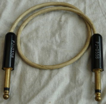 Audio Plug Jack & kabel (55cm), type: PJ-055B, Headset / Radio, US Army, jaren'50/'60.(Nr.11) - 0