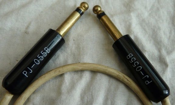 Audio Plug Jack & kabel (55cm), type: PJ-055B, Headset / Radio, US Army, jaren'50/'60.(Nr.11) - 3