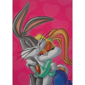 Looney Tunes - Bugs and Lola pink kaarten bij Stichting Superwens! - 1