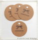 Kraft labels rond handmade 4,2cm 4 stuks hobbymaterialen - 1 - Thumbnail