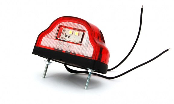 Kenteken verlichting LED wit/rode leds 12/24V E-keur KP-409 - 3