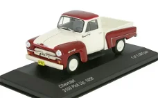1:43 WhiteBox Chevrolet 3100 1958 cream-donkerrood