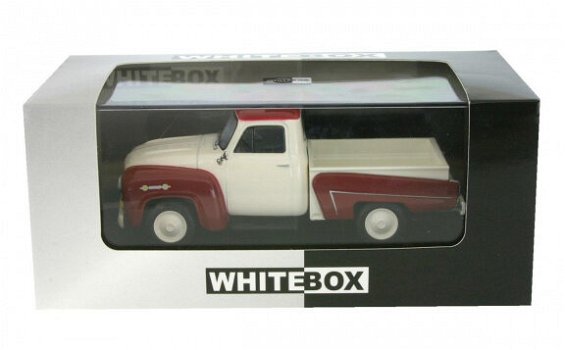 1:43 WhiteBox Chevrolet 3100 1958 cream-donkerrood - 3