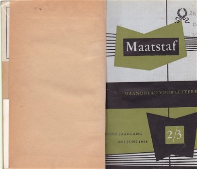 Maatstaf, Maandblad voor Letteren, zesde jaargang, mei/juni 1958; A Roland Holst - 1