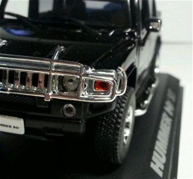 1:43 Norev HUMMER H2 SUV zwart bullbar beschadigd - 2