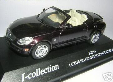 1:43 J-Collection Lexus SC430 Cabrio blackisch red - 1