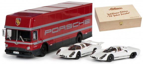 Porsche transporter SET EDITION 70 JAHRE PORSCHE 1:43 Schuco - 1