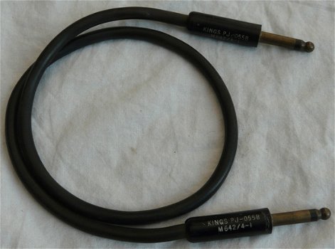 Audio Plug Jack & kabel (75cm), type: PJ-055B, Headset / Radio, US Army, jaren'50/'60.(Nr.3) - 3