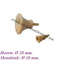 === Hoorn + mondstuk = koekoeksklok = nieuw === 33384