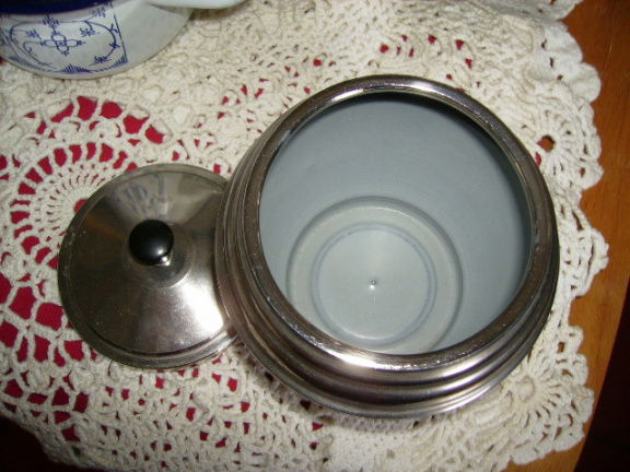 tabakspot, chroom met bakelieten knopje - Afbeelding 3