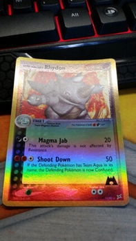 Team Magma's Rhydon 11/95 Holo (reverse) Ex Team Magma vs. Team Aqua nm - 1