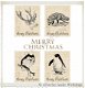 Knipvel vintage winter dieren merry christmas A4 kerst hobby - 1 - Thumbnail