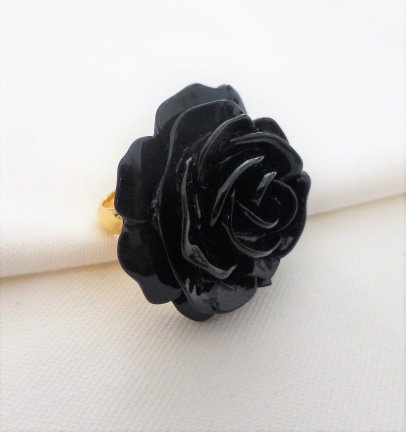 Ring met grote roos - Afbeelding 3