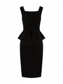 Uitverkoop, Collectif, Mae Pencil Dress. Zwarte vintage jurk. - 2
