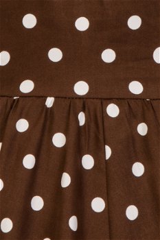 Uitverkoop, Hearts and Roses, Ravishing Polkadot Swing dress, Wijde vintage jurk met polkadots. - 6