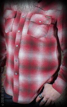 Uitverkoop, Rumble 59, Flannel Shadow Plaid Shirt. - 5