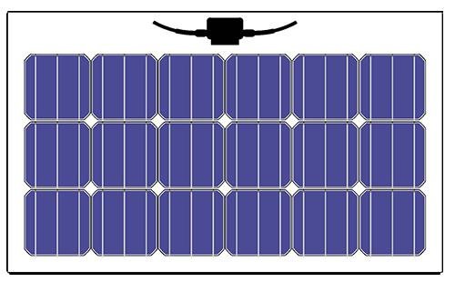 FLEXIBELE ZONNEPANELEN 87 watt, type OSA 87B - 2